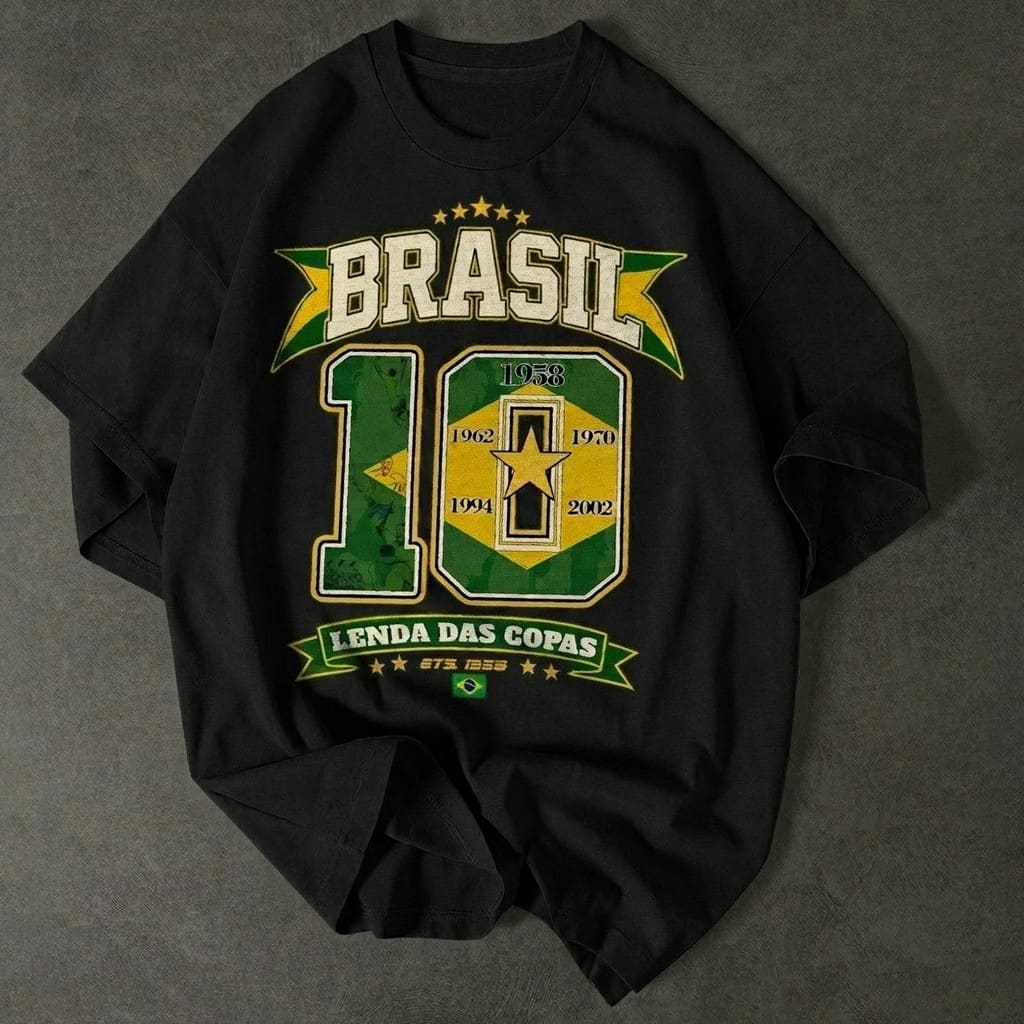 Camiseta Brasil Lenda das Copas - Vista a História do Brasil nas Copas